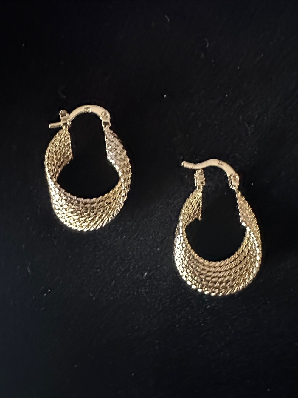 Gold Twisted Hoop Earrings for Women